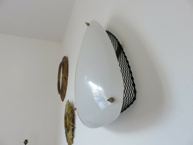 GRANDE APPLIQUE PERSPEX ET METAL DEPLOYE ANNEES 50 60 