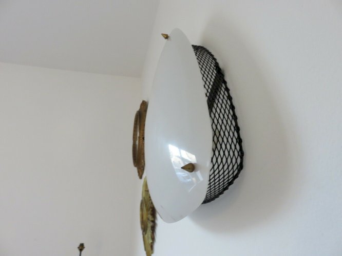 GRANDE APPLIQUE PERSPEX ET METAL DEPLOYE ANNEES 50 60 