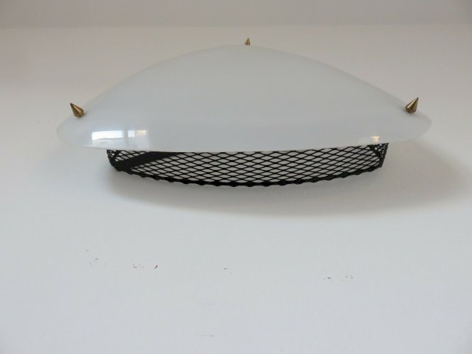 GRANDE APPLIQUE PERSPEX ET METAL DEPLOYE ANNEES 50 60 