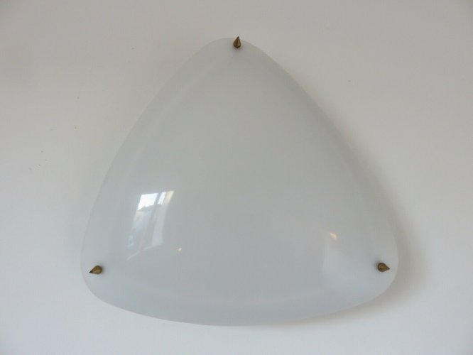 GRANDE APPLIQUE PERSPEX ET METAL DEPLOYE ANNEES 50 60 