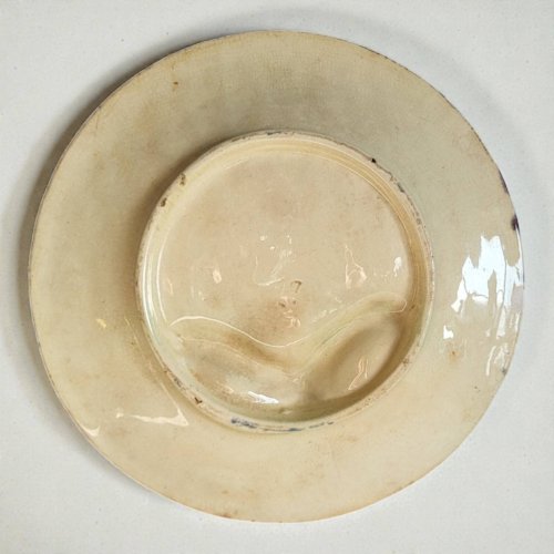 Grande Assiette à asperges barbotine Onnaing / Wasmuel