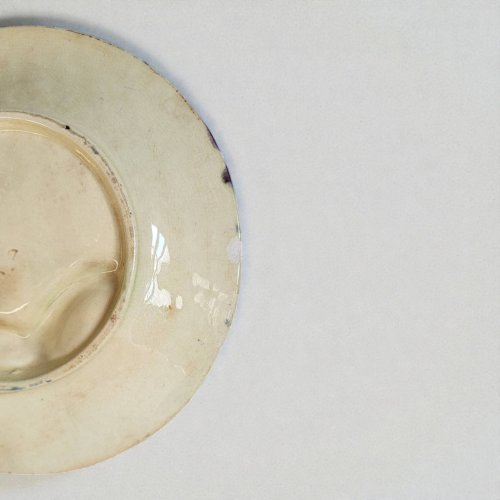 Grande Assiette à asperges barbotine Onnaing / Wasmuel