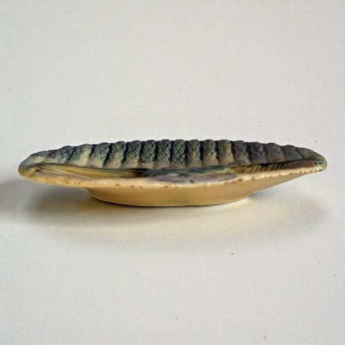 Grande Assiette à asperges barbotine Onnaing / Wasmuel