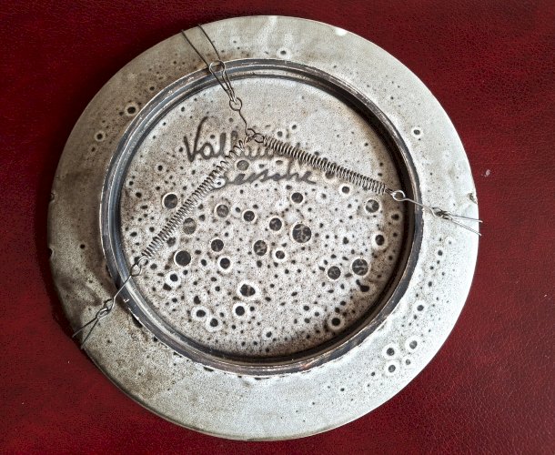 Grande Assiette décorative signée Marius Bessonne à Vallauris environ 1955 - 1960 oeuvre unique