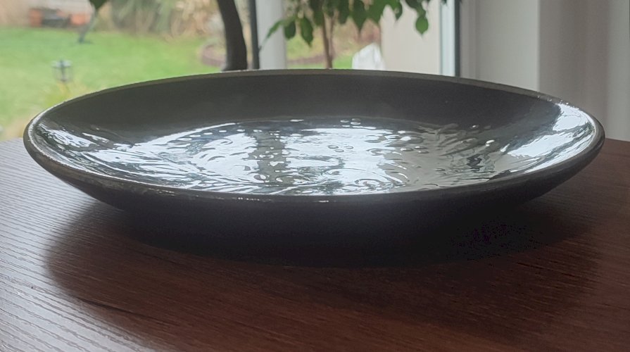 Grande assiette en grès d’Alsace Vincent Pirard Soufflenheim