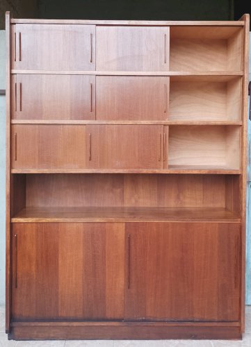 Grande bibliothèque buffet en teck 1950