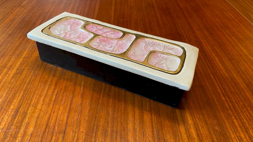 Grande boîte / coffret à bijoux Mithé Espelt vers 1980