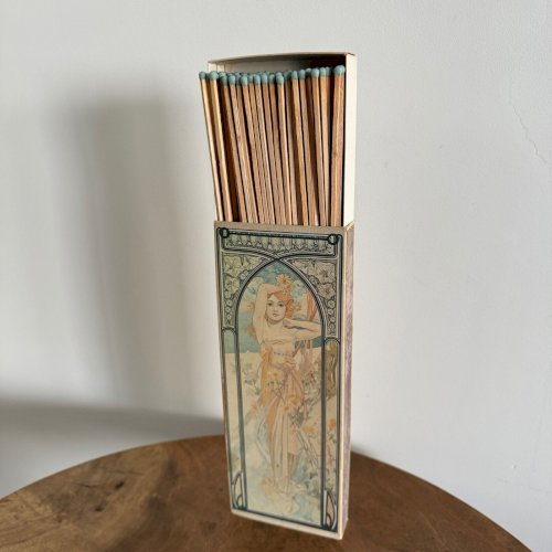 Grande boite d'allumettes décor Mucha Éclat du Jour M3504