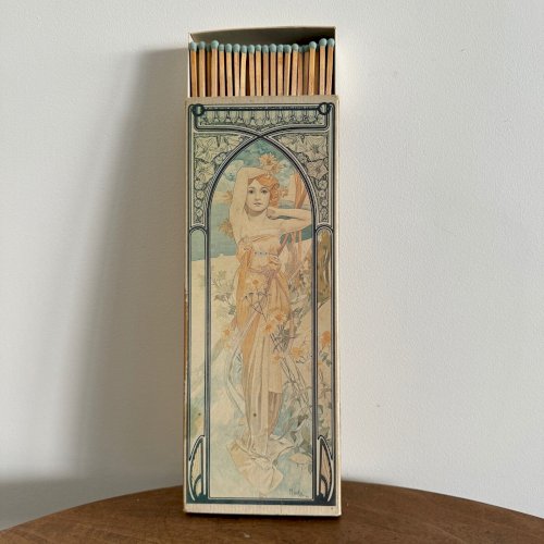 Grande boite d'allumettes décor Mucha Éclat du Jour M3504