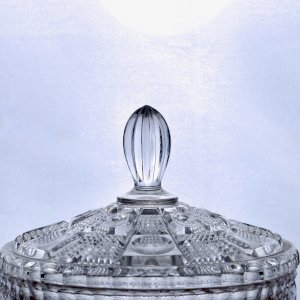 Large antique crystal candy jar Belle Époque