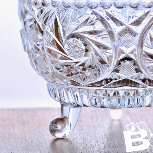 Grande bonbonnière ancienne en cristal Belle Époque