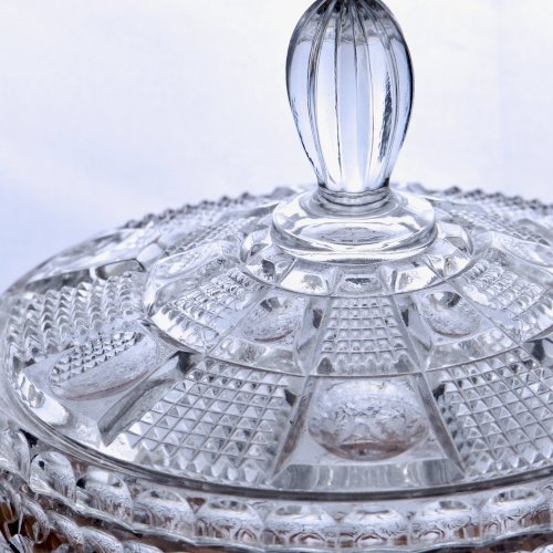 Grande bonbonnière ancienne en cristal Belle Époque