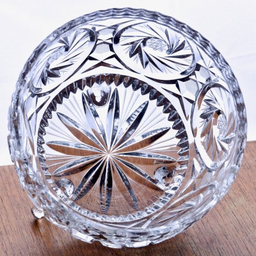 Grande bonbonnière ancienne en cristal Belle Époque