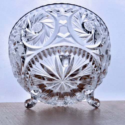 Grande bonbonnière ancienne en cristal Belle Époque