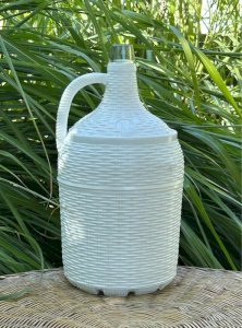 Large vintage white retro carafe