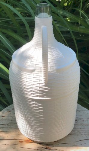 Grande carafe rétro vintage blanche