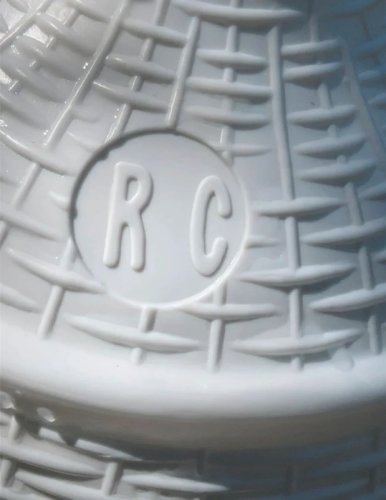 Grande carafe rétro vintage blanche