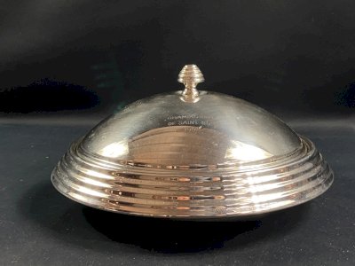 Large service bell individual silver-plated cover.