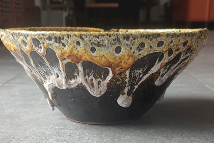 Grande Coupe "Fat Lava" Volcanique Pièce de Caractère (1960/70)