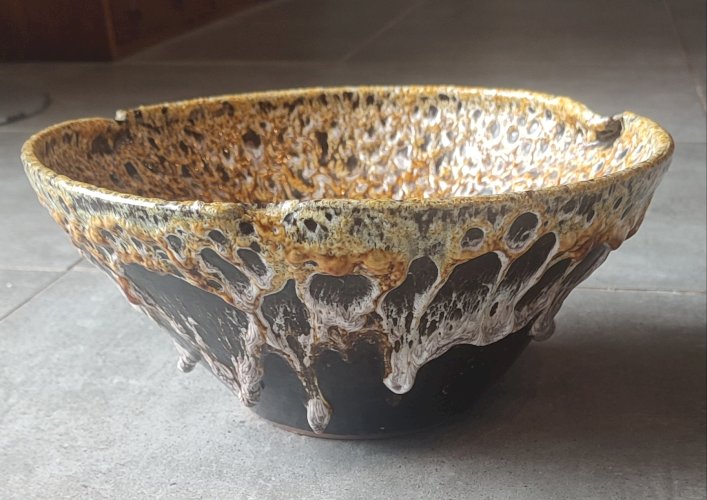 Grande Coupe "Fat Lava" Volcanique Pièce de Caractère (1960/70)