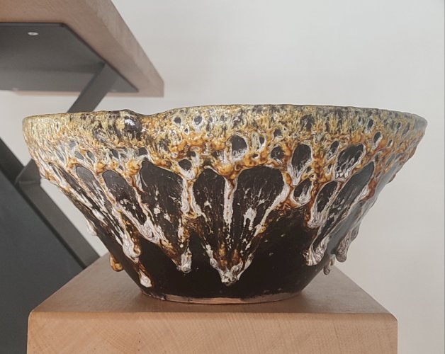 Grande Coupe "Fat Lava" Volcanique Pièce de Caractère (1960/70)