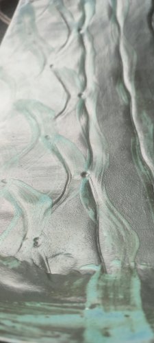 Grande coupe (signée) en grès d'atelier français années 60-70.