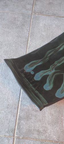 Grande coupe (signée) en grès d'atelier français années 60-70.