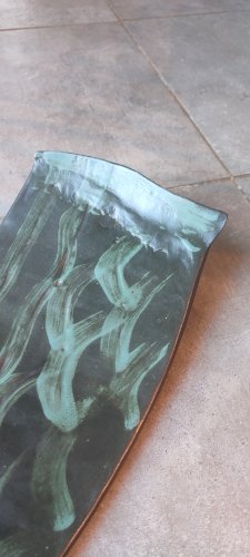 Grande coupe (signée) en grès d'atelier français années 60-70.