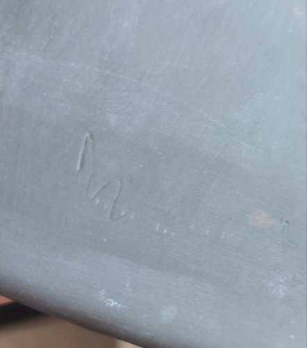 Grande coupe (signée) en grès d'atelier français années 60-70.