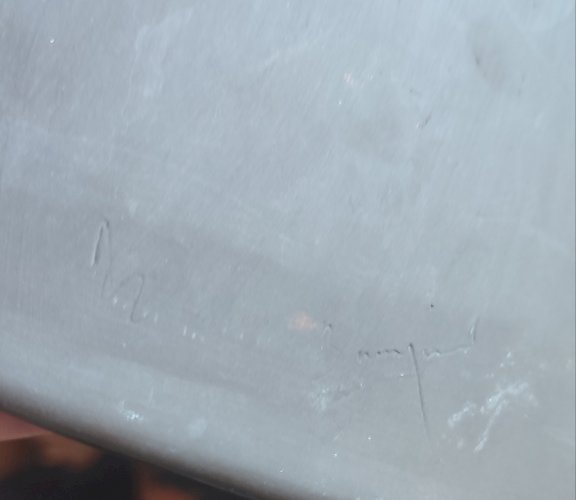 Grande coupe (signée) en grès d'atelier français années 60-70.