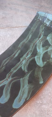 Grande coupe (signée) en grès d'atelier français années 60-70.