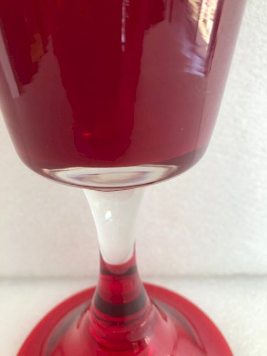grande coupe verre rouge vintage made in italy verrerie italie italia décoration
