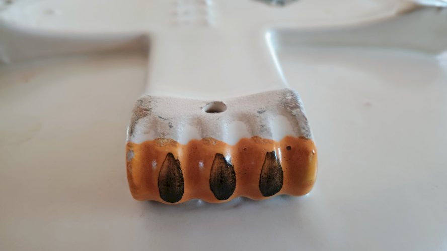 GRANDE COUPELLE COUPE FRUITS ASSIETTE CÉRAMIQUE PEINTE MAIN ANCIENNE