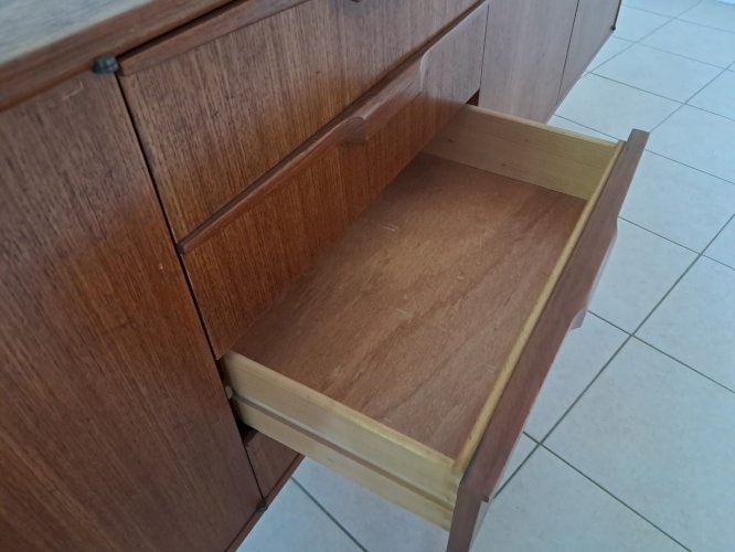 Grande enfilade scandinave en teck – 2,50 m – années 60 – vintage