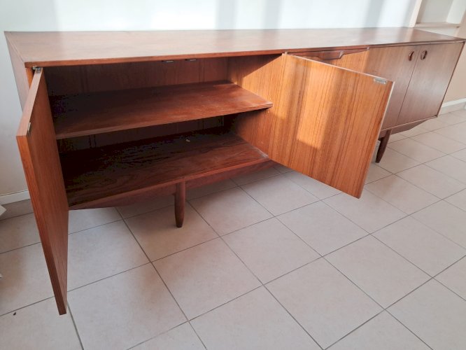 Grande enfilade scandinave en teck – 2,50 m – années 60 – vintage