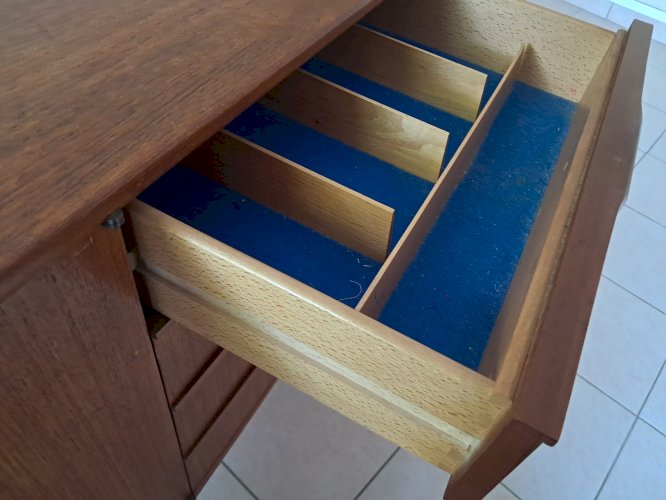 Grande enfilade scandinave en teck – 2,50 m – années 60 – vintage