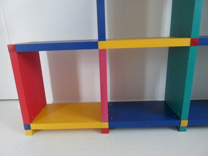 GRANDE ETAGERE  DORON LACHISCH  EN POLYPROPYLENE ERA MEMPHIS ANNEES 80 