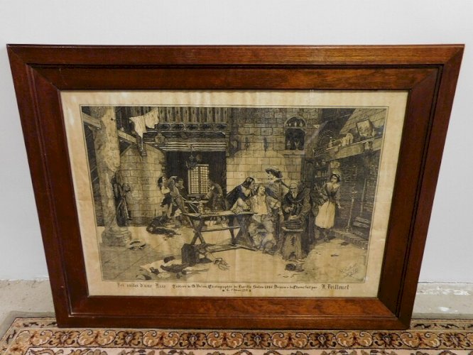 GRANDE GRAVURE MARS1914 R.BRILLONET