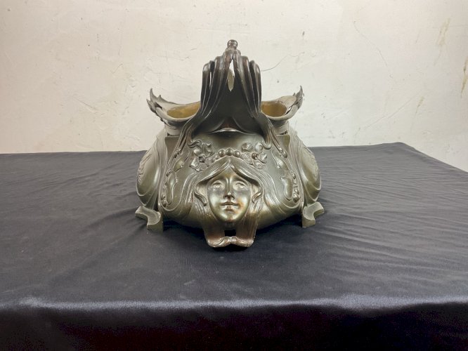 Grande jardinière centre de table art nouveau