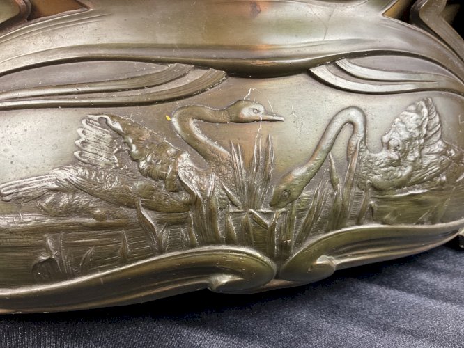 Grande jardinière centre de table art nouveau