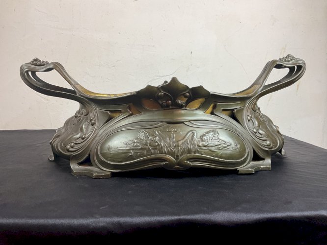 Grande jardinière centre de table art nouveau