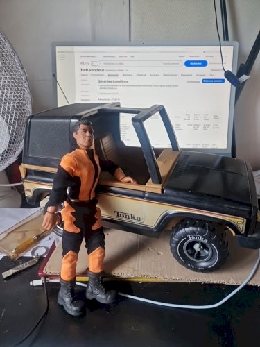 Grande Jeep TONKA 45 Cm Tout Métal et plastique -FFF