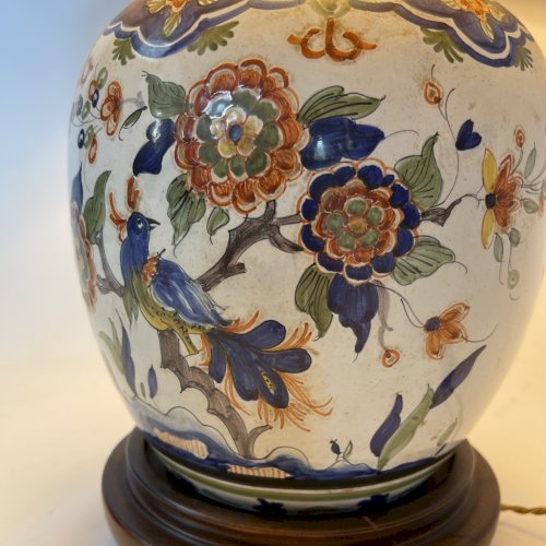 Grande Lampe d’art Maison DRIMMER à RODEZ Céramique Peinte à La Main Oiseaux