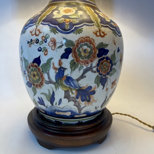 Grande Lampe d’art Maison DRIMMER à RODEZ Céramique Peinte à La Main Oiseaux