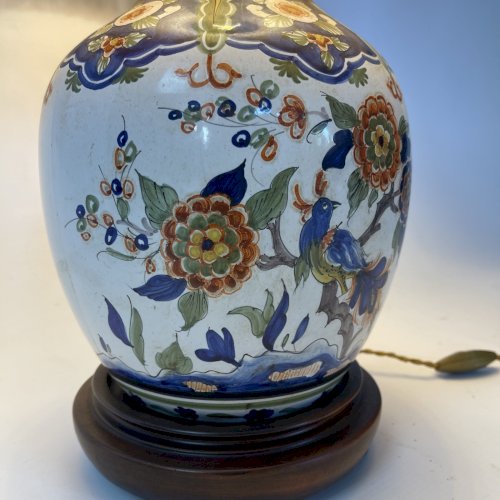 Grande Lampe d’art Maison DRIMMER à RODEZ Céramique Peinte à La Main Oiseaux