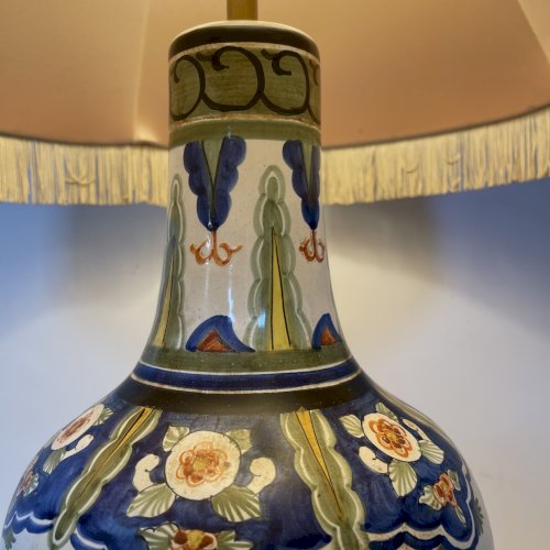 Grande Lampe d’art Maison DRIMMER à RODEZ Céramique Peinte à La Main Oiseaux