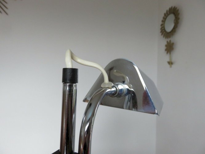 GRANDE LAMPE LISEUSE CHROMEE EDITION DISDEROT ANNEES 70 VINTAGE