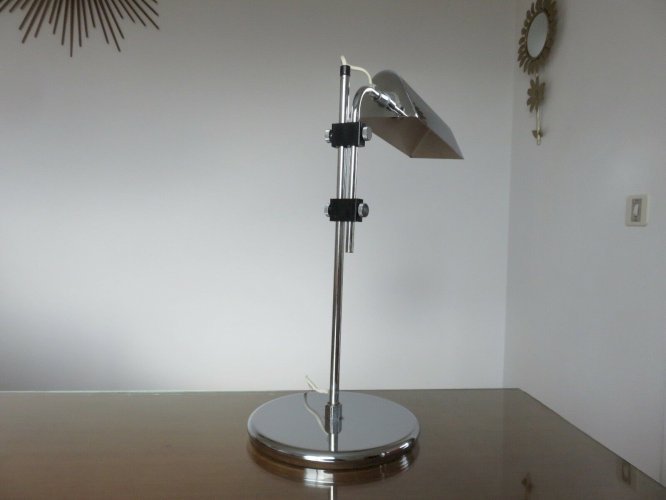 GRANDE LAMPE LISEUSE CHROMEE EDITION DISDEROT ANNEES 70 VINTAGE