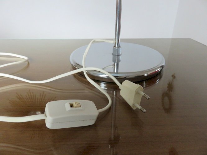 GRANDE LAMPE LISEUSE CHROMEE EDITION DISDEROT ANNEES 70 VINTAGE
