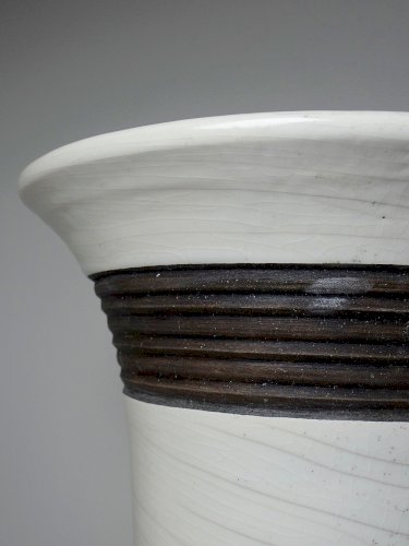 Grande lampe moderne Raku beige et brun Keramos Sèvres - René Hénon [...]